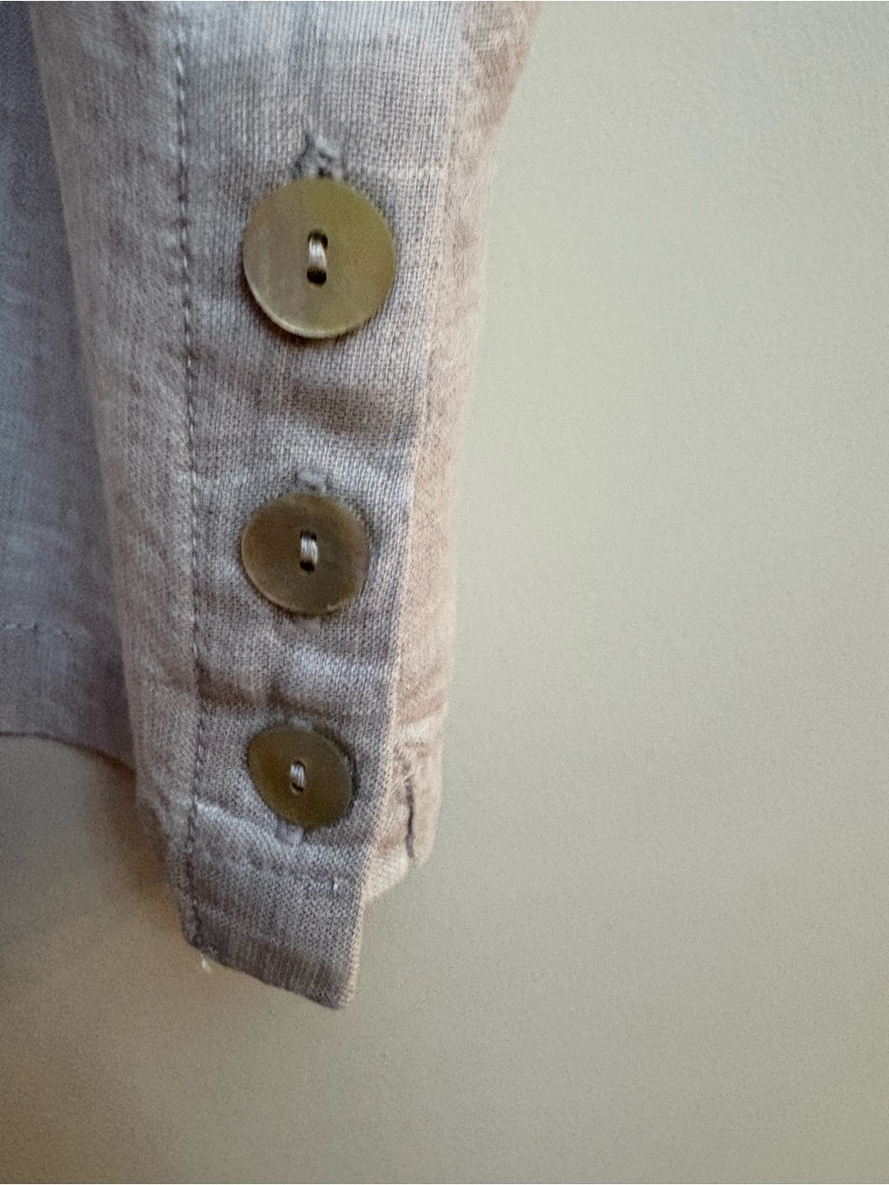 Cynthia Rowley 100% Linen Boxy Top 2X Natural Beige Button Side Slit - Picture 5 of 6